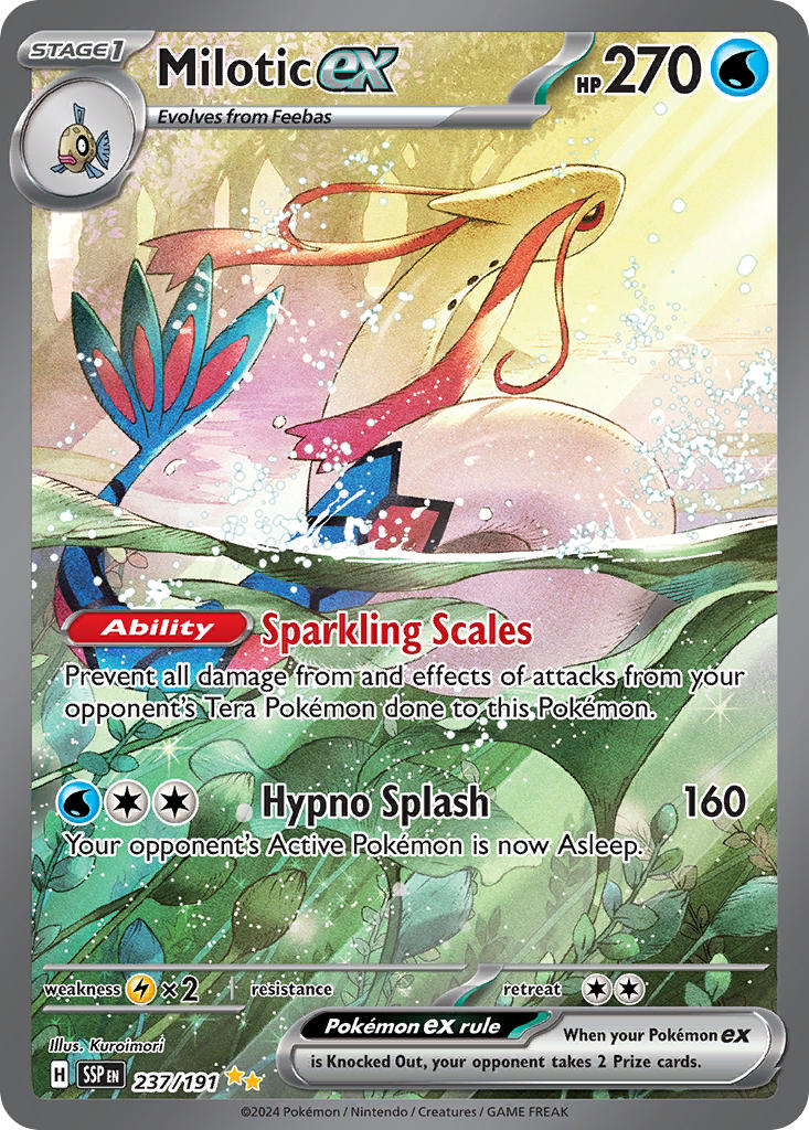 (237/191) Pokemon TCG Surging Sparks Single: Milotic ex   Special Illustration Rare