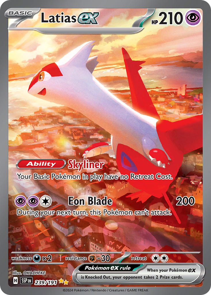 (239/191) Pokemon TCG Surging Sparks Single: Latias ex   Special Illustration Rare