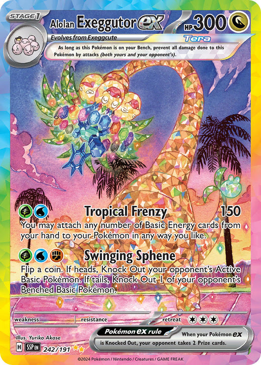 (242/191) Pokemon TCG Surging Sparks Single: Alolan Exeggutor ex   Special Illustration Rare