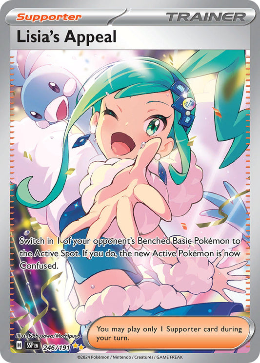 (246/191) Pokemon TCG Surging Sparks Single: Lisia's Appeal  Special Illustration Rare