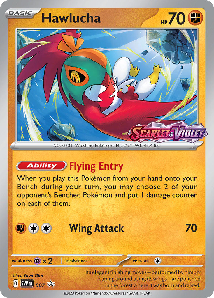 (007/ ) Pokemon TCG SV Black Star Promos Single: Hawlucha   Promo