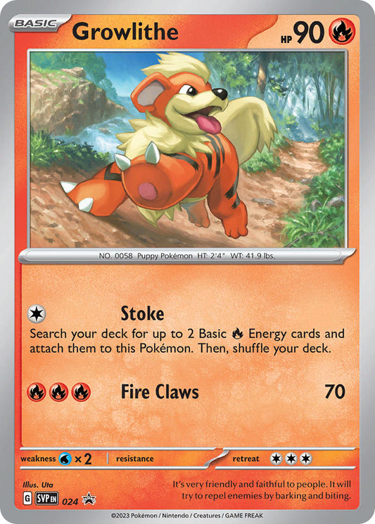 (024/ ) Pokemon TCG SV Black Star Promos Single: Growlithe   Promo