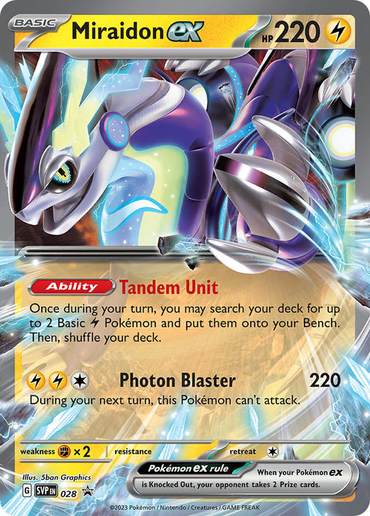 (028/ ) Pokemon TCG SV Black Star Promos Single: Miraidon ex   Promo