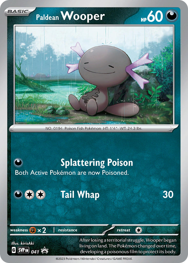 (041/ ) Pokemon TCG SV Black Star Promos Single: Paldean Wooper   Promo