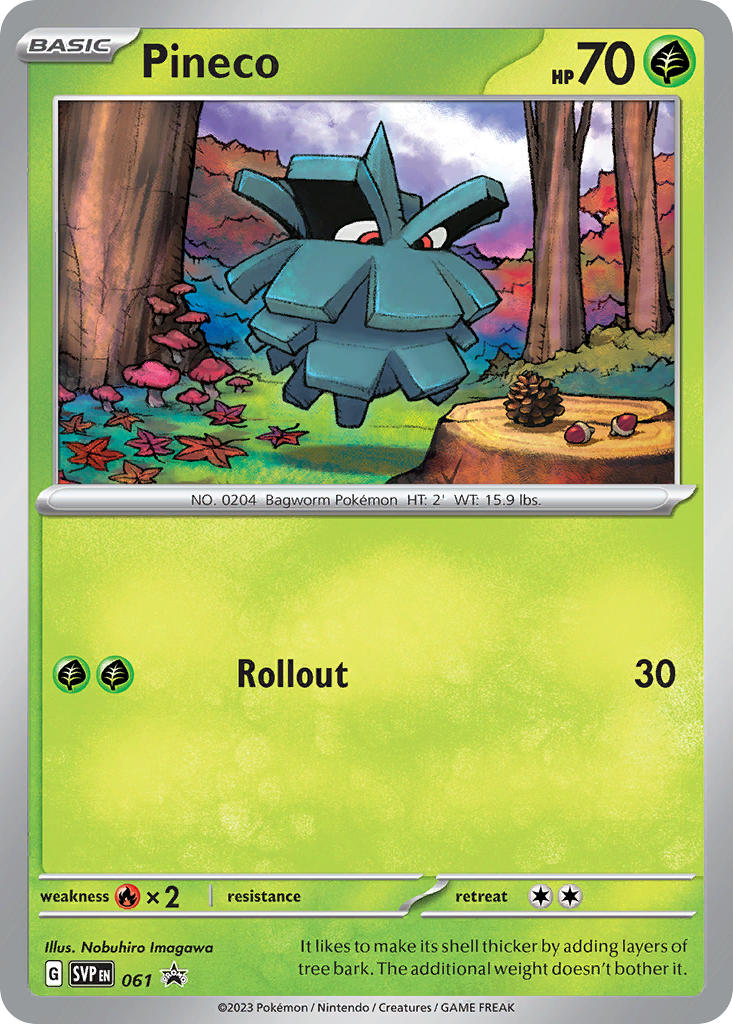 (061) Pokemon TCG SV Black Star Promos Single: Pineco   Promo