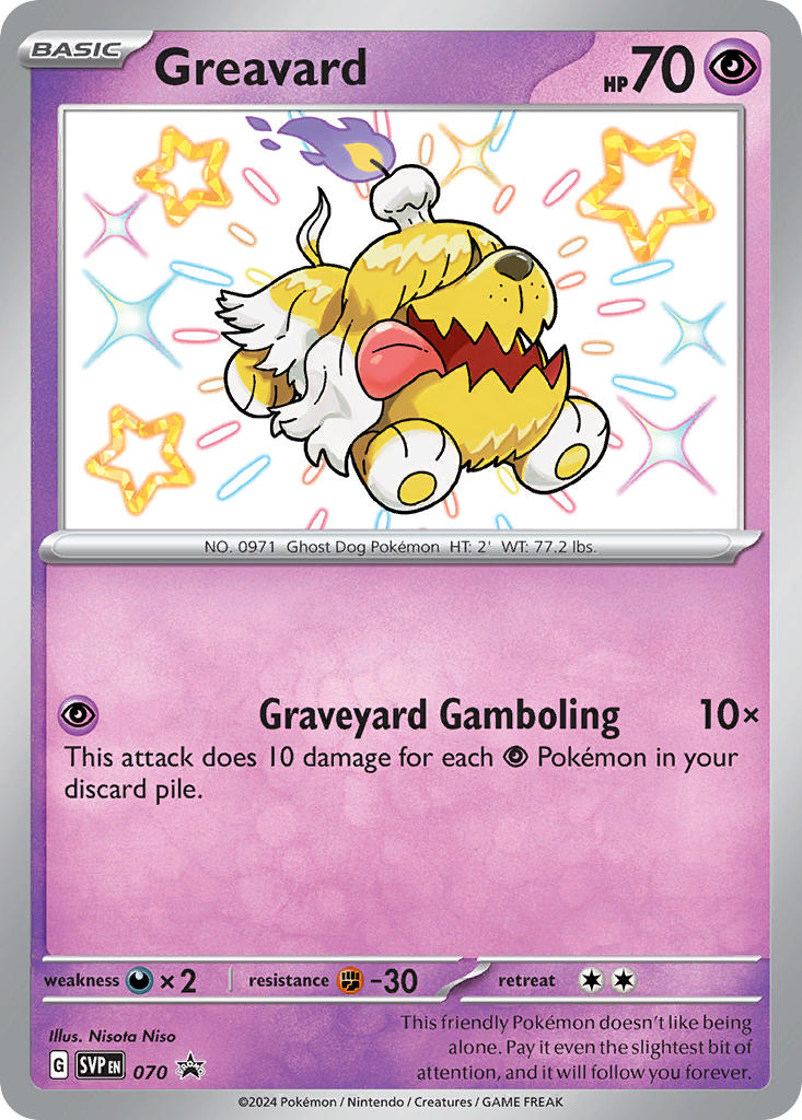 (070) Pokemon TCG SV Black Star Promos Single: Greavard   Promo