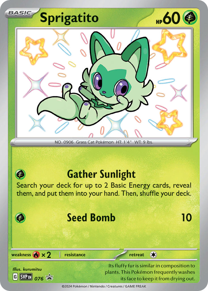 (076) Pokemon TCG SV Black Star Promos Single: Sprigatito   Promo