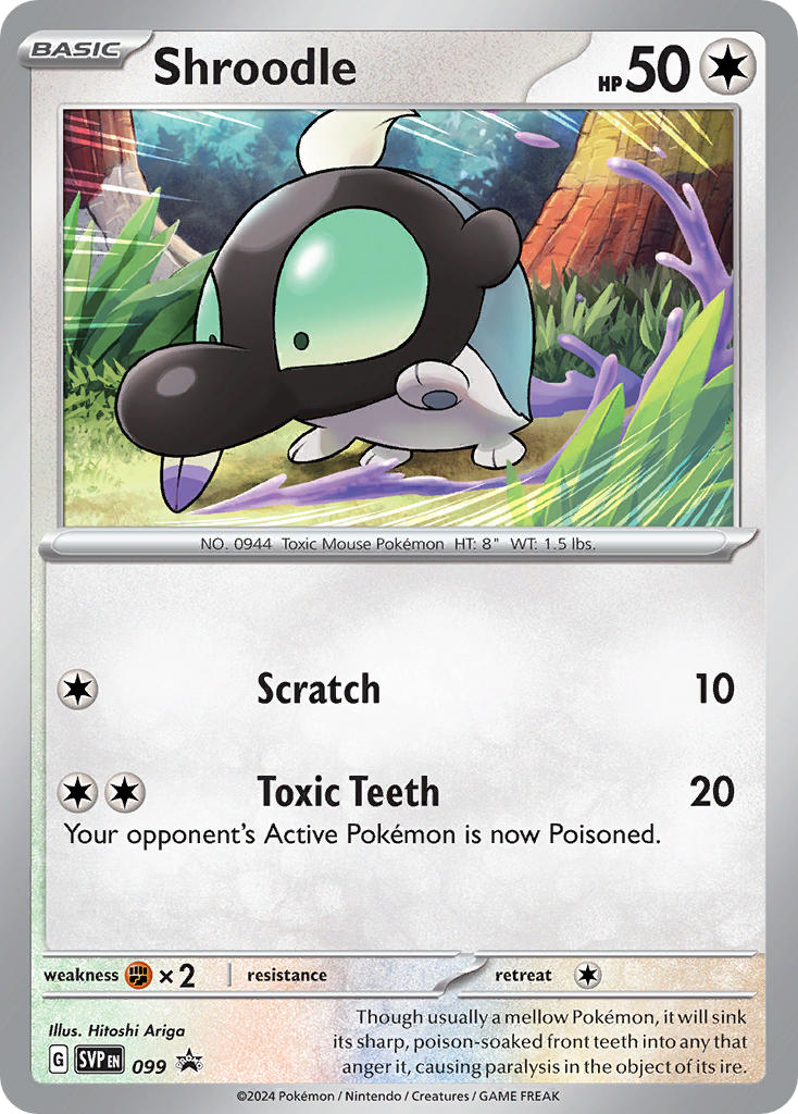 (099) Pokemon TCG SV Black Star Promos Single: Shroodle   Promo