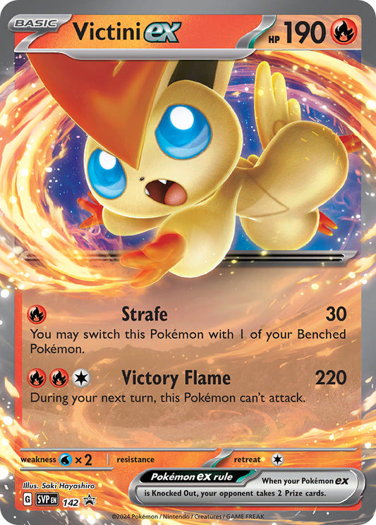 (142) Pokemon TCG SV Black Star Promos Single: Victini ex   Promo