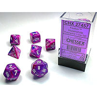 Chessex - Festive Polyhedral 7 Dice Set - Violet with White