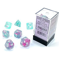 Chessex - Nebula Polyhedral 7 Dice Set - Luminary Wisteria & White