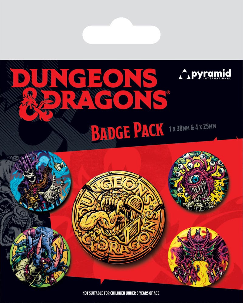 Dungeons & Dragons Pin-Back Badges 5-Pack Beastly