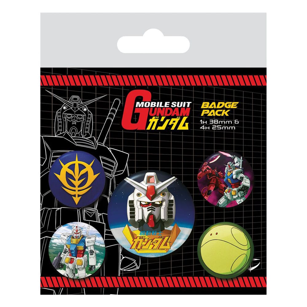 Mobile Suit Gundam Pin-Back Badges 5-Pack Intergalactic