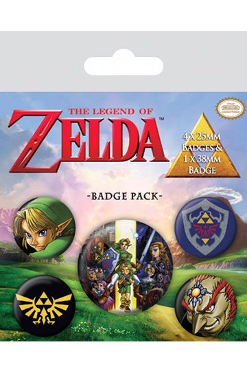 The Legend of Zelda Pin-Back Buttons / Badges 5-Pack Link