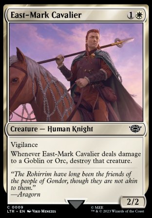 (009) Magic The Gathering The Lord of the Rings: Tales of Middle-earth Single: East-Mark Cavalier  Common