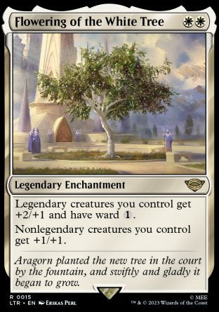 (015) Magic The Gathering The Lord of the Rings: Tales of Middle-earth Single: Flowering of the White Tree  Rare