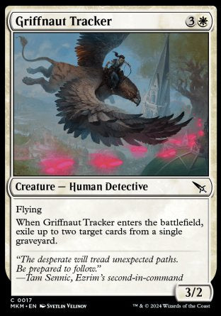 (017) Magic The Gathering Murders at Karlov Manor Single: Griffnaut Tracker  Common