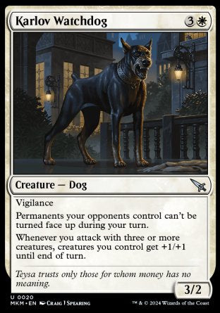 (020) Magic The Gathering Murders at Karlov Manor Single: Karlov Watchdog  Uncommon