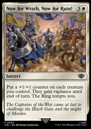 (024) Magic The Gathering The Lord of the Rings: Tales of Middle-earth Single: Now for Wrath, Now for Ruin!  Common