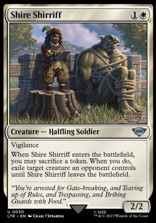 (030) Magic The Gathering The Lord of the Rings: Tales of Middle-earth Single: Shire Shirriff  Uncommon