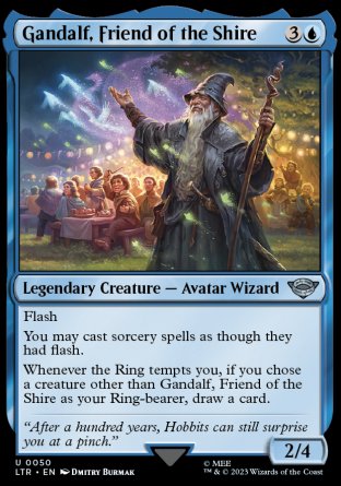 (050) Magic The Gathering The Lord of the Rings: Tales of Middle-earth Single: Gandalf, Friend of the Shire  Uncommon