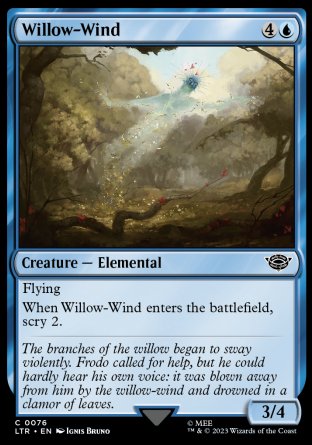 (076) Magic The Gathering The Lord of the Rings: Tales of Middle-earth Single: Willow-Wind  Common