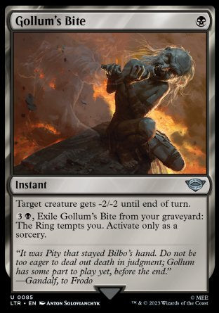 (085) Magic The Gathering The Lord of the Rings: Tales of Middle-earth Single: Gollum's Bite  Uncommon