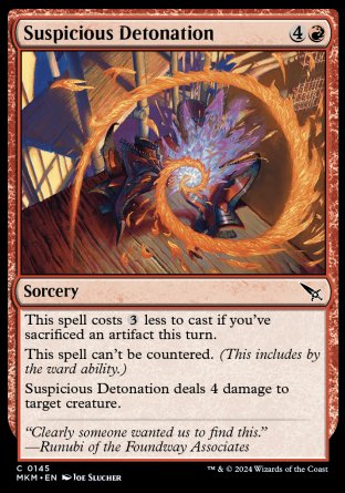 (145) Magic The Gathering Murders at Karlov Manor Single: Suspicious Detonation  Common