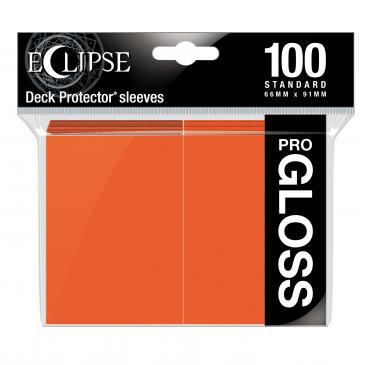 Ultra Pro - Pro Gloss Eclipse Standard Deck Protector sleeves (100 Sleeves) - Pumpkin Orange