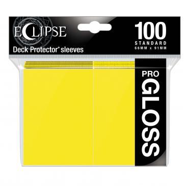 Ultra Pro - Pro Gloss Eclipse Standard Deck Protector sleeves (100 Sleeves) - Yellow