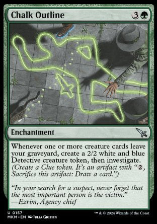 (157) Magic The Gathering Murders at Karlov Manor Single: Chalk Outline  Uncommon