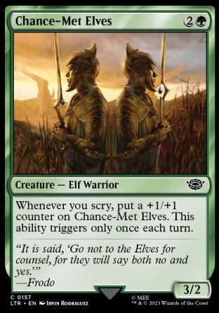 (157) Magic The Gathering The Lord of the Rings: Tales of Middle-earth Single: Chance-Met Elves  Common