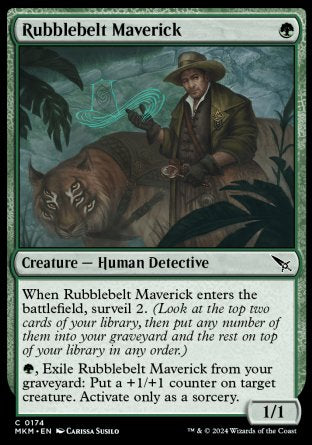 (174) Magic The Gathering Murders at Karlov Manor Single: Rubblebelt Maverick  Common