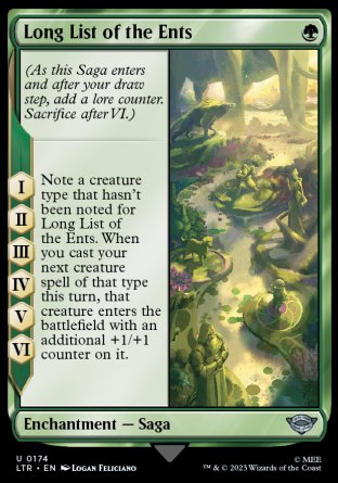 (174) Magic The Gathering The Lord of the Rings: Tales of Middle-earth Single: Long List of the Ents  Uncommon