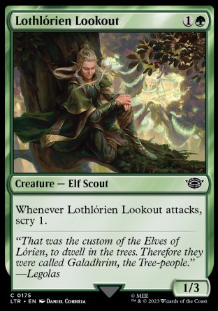 (175) Magic The Gathering The Lord of the Rings: Tales of Middle-earth Single: Lothl��rien Lookout  Common