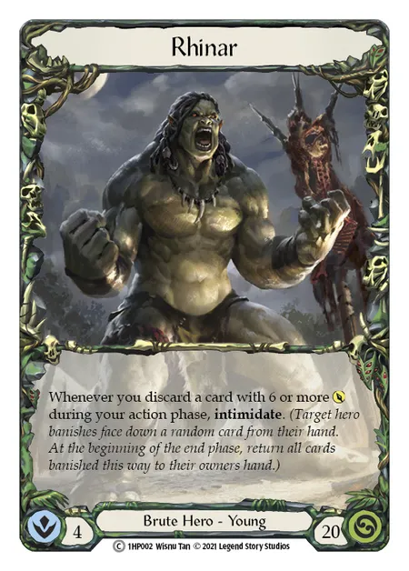 (1HP002) Flesh & Blood TCG History Pack 1 Single: Rhinar (Regular)  Common