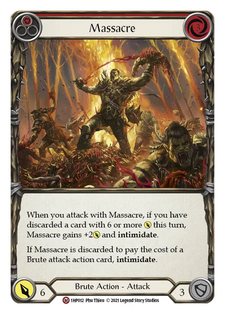 (1HP012) Flesh & Blood TCG History Pack 1 Single: Massacre (Regular)  Majestic