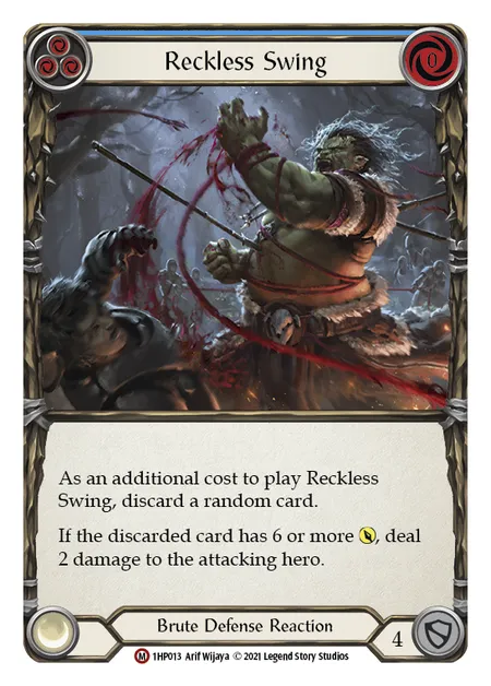 (1HP013) Flesh & Blood TCG History Pack 1 Single: Reckless Swing (Regular)  Majestic