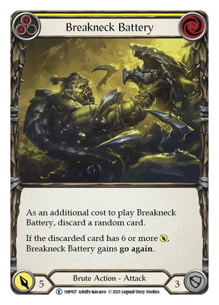 (1HP017) Flesh & Blood TCG History Pack 1 Single: Breakneck Battery (Yellow) (Regular)  Rare