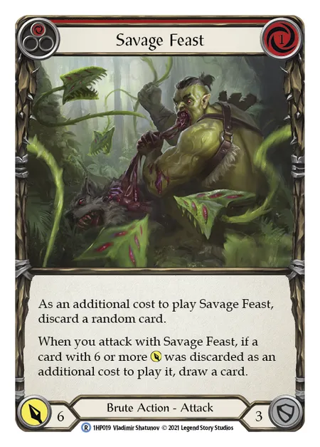 (1HP019) Flesh & Blood TCG History Pack 1 Single: Savage Feast (Red) (Regular)  Rare