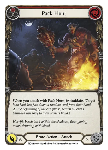 (1HP025) Flesh & Blood TCG History Pack 1 Single: Pack Hunt (Red) (Regular)  Common