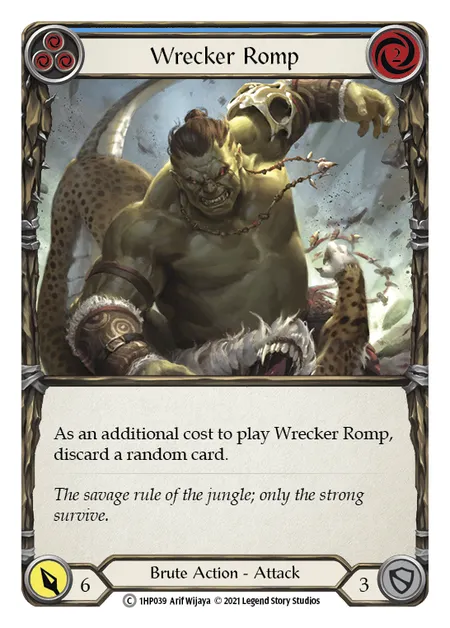 (1HP039) Flesh & Blood TCG History Pack 1 Single: Wrecker Romp (Blue) (Regular)  Common