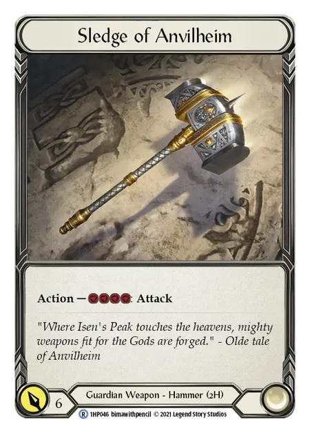 (1HP046) Flesh & Blood TCG History Pack 1 Single: Sledge of Anvilheim (Regular)  Rare