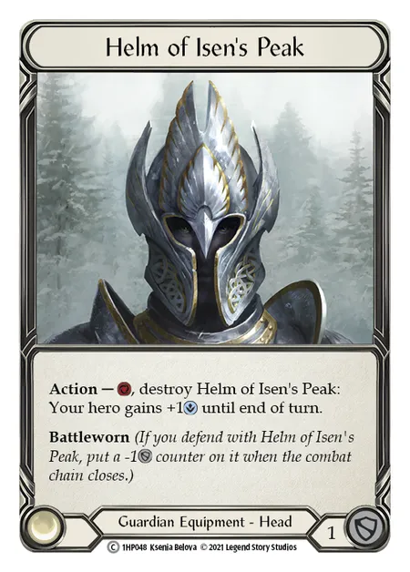 (1HP048) Flesh & Blood TCG History Pack 1 Single: Helm of Isen's Peak (Regular)  Common