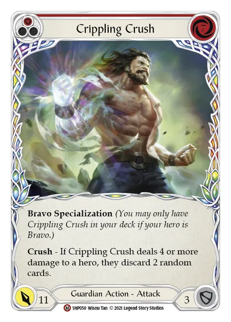 (1HP050) Flesh & Blood TCG History Pack 1 Single: Crippling Crush (Regular)  Majestic