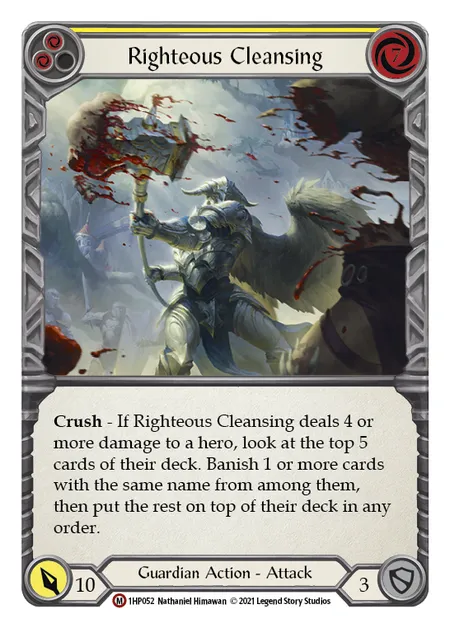 (1HP052) Flesh & Blood TCG History Pack 1 Single: Righteous Cleansing (Regular)  Majestic