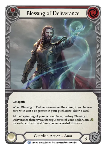 (1HP061) Flesh & Blood TCG History Pack 1 Single: Blessing of Deliverance (Red) (Regular)  Rare