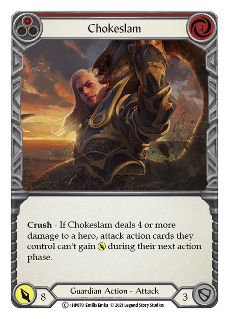 (1HP070) Flesh & Blood TCG History Pack 1 Single: Chokeslam (Red) (Regular)  Common