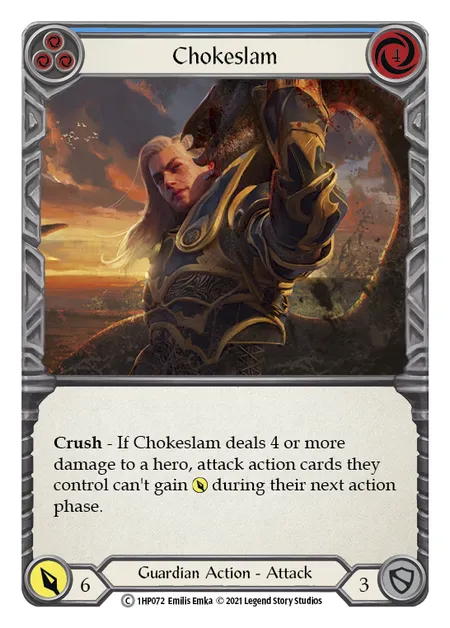 (1HP072) Flesh & Blood TCG History Pack 1 Single: Chokeslam (Blue) (Regular)  Common