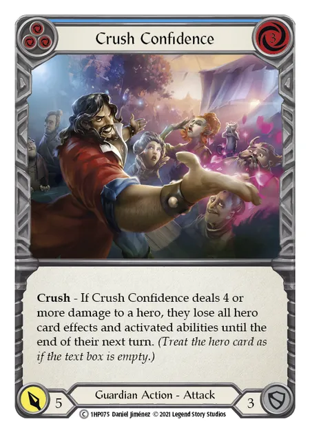 (1HP075) Flesh & Blood TCG History Pack 1 Single: Crush Confidence (Blue) (Regular)  Common